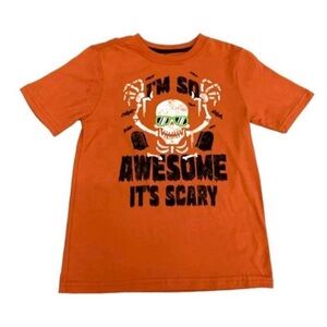 Halloween "I'm So Awesome It's‎ Scary" T-Shirt Top Boys M (8)